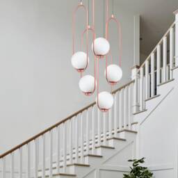 Cluster Pendant Lights, Stairwell Lighting, Candelier, Chandelier Lighting, Stairway Chandelier, Entryway Lighting, Staircase Light - thumbnail 2