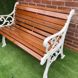 New Accessories - Fitting Parts Bands For Flaur De Ley Cast Iron Garden Bench White - thumbnail 2
