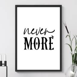 Nevermore Wednesday Addams Halloween Family Pumpkin - Print Boys Girls Decor Gift Bespoke A5 A4 A3 Framed Or Unframed - thumbnail 2