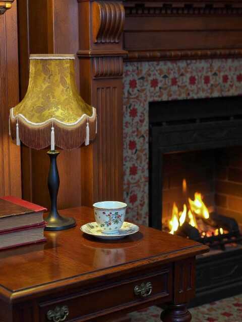 Gold Paisley Print Fabric Lampshade Handmade in The UK For Table & Floor Standard Lamp Shades, Ceiling Lights, Clip On Wall Lights - image 1