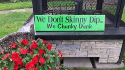 We Don't Skinny Dip Chunky Dunk Wood Sign Summer Distressed Wall Hanging Funny Decor Pool House