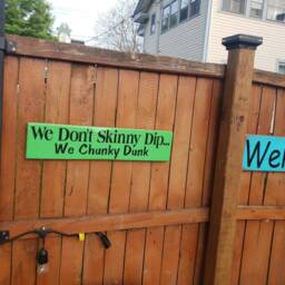 We Don't Skinny Dip Chunky Dunk Wood Sign Summer Distressed Wall Hanging Funny Decor Pool House - thumbnail 4