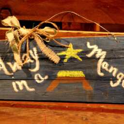 Hand-Painted Christmas Carol Sign Reclaimed Wood Wall Art - thumbnail 2