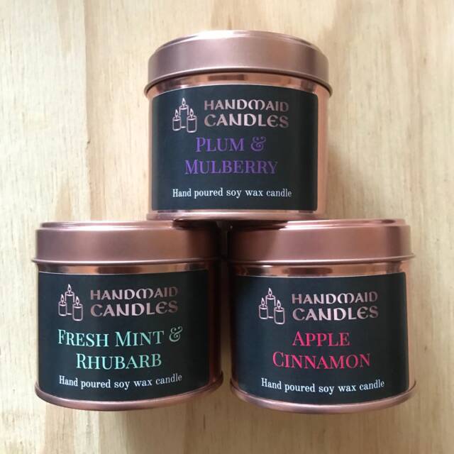 The Autumn Collection - A Gift Set Of 3 Handmade Fruit Scented Soy Wax Candles. X 250Ml Tins - image 1