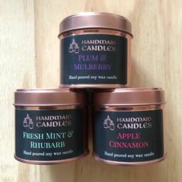 The Autumn Collection - A Gift Set Of 3 Handmade Fruit Scented Soy Wax Candles. X 250Ml Tins - thumbnail 1
