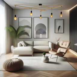 Asterisme Pendant Light 5 Bulbs Black Yellow Pinescandinavian Pendantmodern Pendantminimalist Pendanthanging Fixture - thumbnail 2