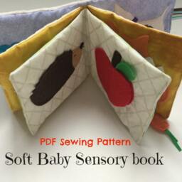 Diy Baby Toy Baby Sensory Book - Quiet Sewing Pattern Quiet Book Gift Toys Sewing Pattern - thumbnail 2
