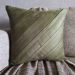 "Faux Suede Olive Green Sofa Pillow Cover 16""x16" - thumbnail 3