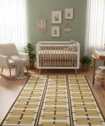 Handmade Scandinavian Kilim Rug, New Zealand Wool, Minimalist Nordic Boho Carpet - thumbnail 1