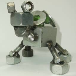 Turtle Metal Recycled Art, Miniature - thumbnail 2