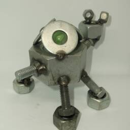 Turtle Metal Recycled Art, Miniature - thumbnail 3