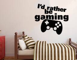 Gamer Wall Decal Video Game Controller, Gaming Room Decor 3081 - thumbnail 1