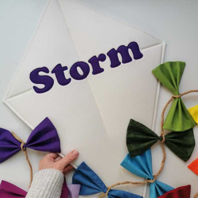 Rainbow Kite Wall Hanging, Nursery Decor Colours, Large Decoration For Baby Girl, Personalised Vibrant Gift Kids Playroom - image 1