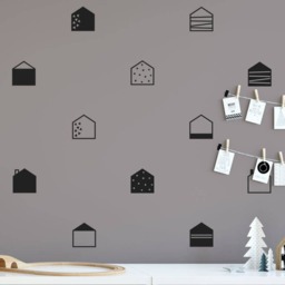 Scandinavian Style Wall Decals - House Decals, Geometric Nursery Nursery, Scandi Decor - thumbnail 2