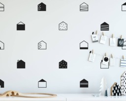 Scandinavian Style Wall Decals - House Decals, Geometric Nursery Nursery, Scandi Decor - thumbnail 1