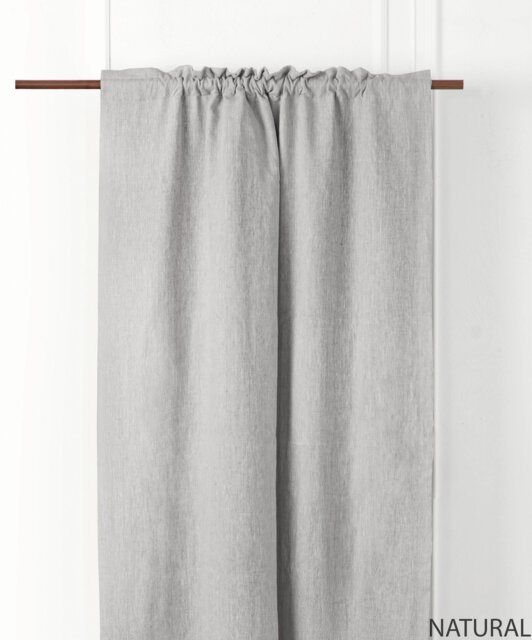 Linen Blackout Curtain, Rod Pocket, Farmhouse Bedroom Curtains - image 1