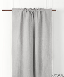 Linen Blackout Curtain, Rod Pocket, Farmhouse Bedroom Curtains - thumbnail 1