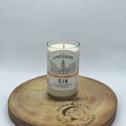 Limehouse Gin Bottle Candle - Lemongrass & Ginger Scented Soy Wax - thumbnail 2