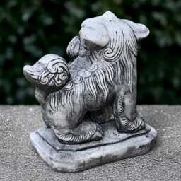 Unique Dog Statue Concrete Sculpture Stone Guardian Ornament Garden Pet Figurine Cement Memorial Decoration Handmade Decor - thumbnail 4