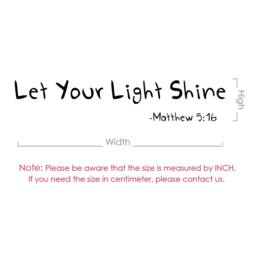 Let Your Light Shine Wall Decal, Matthew 516 Scripture Decal - Vinyl Lettering Art -Christian Decal- 052 - thumbnail 4
