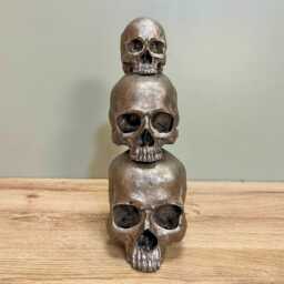 Three Skull Tower Ornament Home Decoration/Led Light Up Unique Gift Halloween Gothic D??cor - thumbnail 1