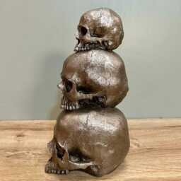 Three Skull Tower Ornament Home Decoration/Led Light Up Unique Gift Halloween Gothic D??cor - thumbnail 3