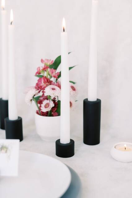 Small Minimalist Concrete Taper Candle Holder - image 1