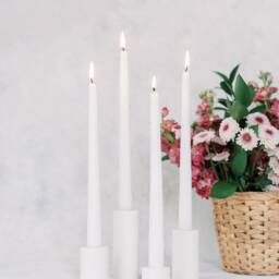 Small Minimalist Concrete Taper Candle Holder - thumbnail 4