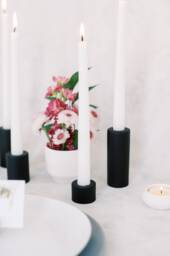 Small Minimalist Concrete Taper Candle Holder