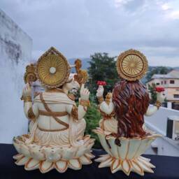 Large Lakshmi Statue Diwali Puja Altar Decor, Family Gift - 12 Inch - thumbnail 4