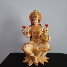 Large Lakshmi Statue Diwali Puja Altar Decor, Family Gift - 12 Inch - thumbnail 1