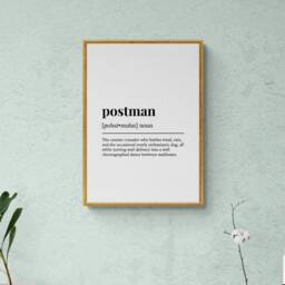 Postman Funny Definition Job Work Gift Wall Art Print - thumbnail 3