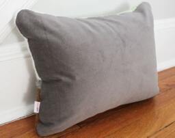 Crochet Throw Pillow Green/Brown/Grey/White Dinosaurs, Decorative Pillow, Initial, Baby Boy Gift, Nursery, 12 X 16 - thumbnail 2