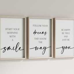 Set Of 3 Positive Quote Prints Modern Teen Wall Art - thumbnail 2