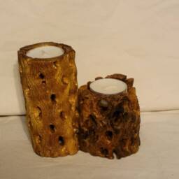 Southwest Cholla Cactus Double Tea Light Holder - thumbnail 2