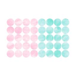 Watercolor Polka Dot Wall Decals Blush Pink & Mint Nursery Decor - thumbnail 2