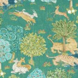 Sanderson Pamir Garden, Teal, Cotton Cushion Cover, Throw Pillow Homeware Decor - thumbnail 3