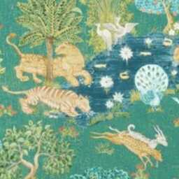Sanderson Pamir Garden, Teal, Cotton Cushion Cover, Throw Pillow Homeware Decor - thumbnail 2