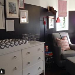Flat Roman Shade Window Treatments For Celebrity Nursery - Stripe Fabric Custom Designer Quality - thumbnail 2