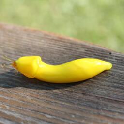 Banana Slug Glass Sculpture - Ariolimax Californicus Glass Slug Lampwork Glass Animals Handcrafted Snail - thumbnail 3