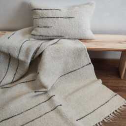 Cream Wool Decorative Pillow, Handmade Kilim Boho Pillow Case For Traditional & Modern Home Decor, Accent Throw Cushion - thumbnail 4