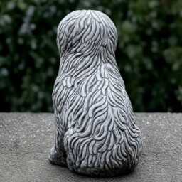 English Shepherd Garden Statue Concrete Dog Sculpture Realistic Figurine Outdoor Decoration Cement Memorial Ornament - thumbnail 2
