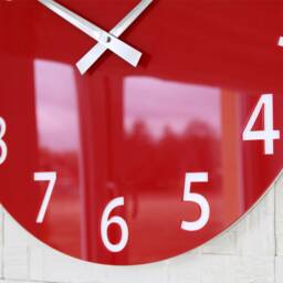 Large Clock Red Wall 49cm X/19, 29 - thumbnail 2