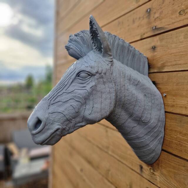 Zebra Wall Art - Animal Wall Mount 3D Printed - image 1