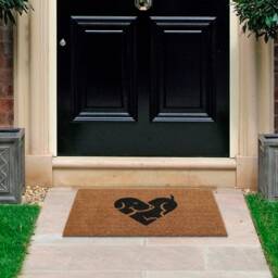 Coco & Coir Natural - Non-Slip Premium Quality Eco-Friendly Indoor Outdoor Entrance Door Mat 45 X 75 cm - Puppy Love - thumbnail 2
