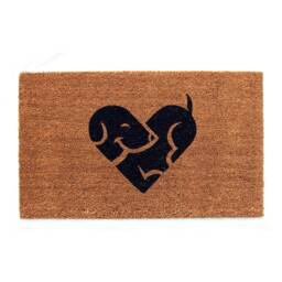 Coco & Coir Natural - Non-Slip Premium Quality Eco-Friendly Indoor Outdoor Entrance Door Mat 45 X 75 cm - Puppy Love - thumbnail 1