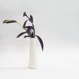 White Ceramic Vase, White Bud Scandinavian Modern Home Decor, Contemporary Ceramics, Pottery Table Flower Centerpiece - thumbnail 1