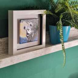 Koala Ceramic Tile Art, Framed Mini Picture, Home Decor - thumbnail 3