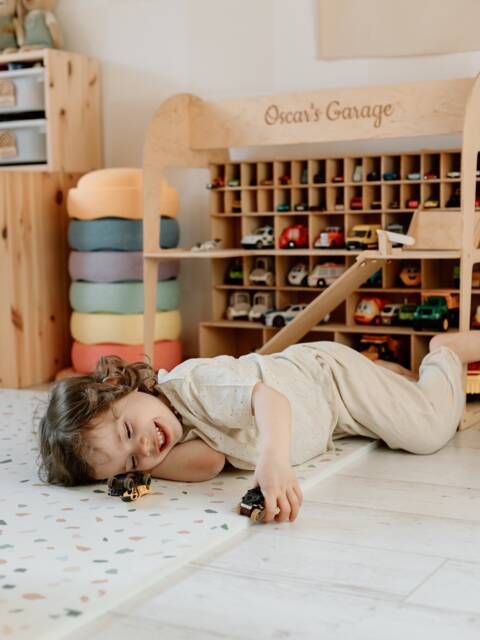 1 2 3 4 Year Old Baby Toy, Birthday Gift, Toy Car Storage, Parking Garage Ramp, Wooden Garage, Toys For Kids, Toddler - image 1