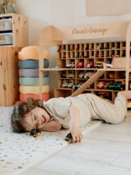 1 2 3 4 Year Old Baby Toy, Birthday Gift, Toy Car Storage, Parking Garage Ramp, Wooden Garage, Toys For Kids, Toddler - thumbnail 1